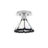 Edge 1 Light 7 Inch Wide Steel Semi Flush Mount by Toltec - 1160-7-6.75-1