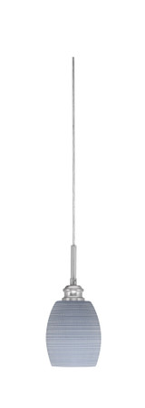 Edge 1 Light Mini Cord Pendant 10.5 Inch Tall by Toltec - 1152-5