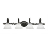 Elegante 4 Light Bath Bar 9 x Inches by Toltec  - 164--9-395