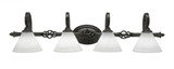 Elegante 4 Light Bath Bar 9 x Inches by Toltec  - 164--9-395