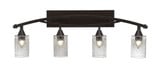 Bow 4 Light Steel Vanity Light 13 Inch Tall by Toltec - 174--13-3725