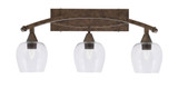Bow 3 Light Bubble Glass Vanity Light 27.5 Inch Length by Toltec - 173-1225-48