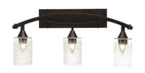 Bow 3 Light Vanity Light 26.25 Inch Length by Toltec - 173--1225-2625