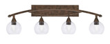 Bow 4 Light Steel Vanity Light 38.5 Inch Length by Toltec - 174-1225-41