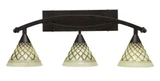 Bow 3 Light Steel Vanity Light 29 Inch Length by Toltec - 173-10-115-29