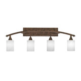Bow 4 Light Steel Vanity Light 37.25 Inch Length by Toltec - 174-1325-23