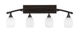 Bow 4 Light Vanity Light 36.5 Inch Length by Toltec - 174-85-135-365