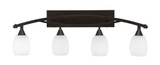Bow 4 Light Vanity Light 36.5 Inch Length by Toltec - 174-85-135-365