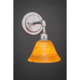 Vintage 1 Light Steel Wall Sconce 10.25 Inch Tall by Toltec - 181-7-1025-