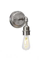 Vintage 1 Light Wall Sconce 12 Inch Tall by Toltec - 181-225-12-