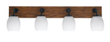 Oxbridge 4 Light Dome Glass Vanity Light 36 Inch Length by Toltec - 1774-GPDW-615