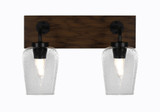 Oxbridge 2 Light Steel Vanity Light 16 Inch Length by Toltec - 1772-GPDW-210