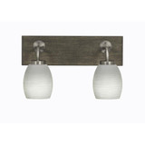 Oxbridge 2 Light Vanity Light 9.5 Inch Tall by Toltec - 1772-GPDW-615