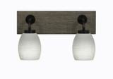 Oxbridge 2 Light Vanity Light 9.5 Inch Tall by Toltec - 1772-GPDW-615