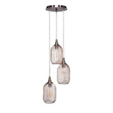 Plexus 3 Light Medium Pendant 12.25 Inch Wide by Toltec - 1818-1225-1375-