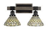 Tacoma 2 Light Steel Vanity Light 17.5 Inch Length by Toltec - 1842--975-175