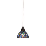 Any 1 Light Cord Small Pendant 6.5 Inch Tall by Toltec - 22-BN-9485