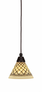 Any 1 Light Steel Small Pendant 7 Inch Tall by Toltec - 22-7-7-