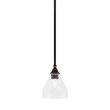 1 Light Stem Hung Small Pendant 8 Inch Tall by Toltec - 23-BC-4760