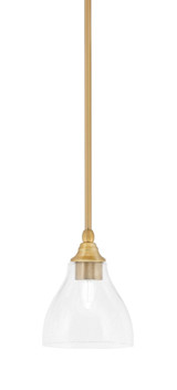 1 Light Stem Hung Small Pendant 8 Inch Tall by Toltec - 23-BC-4760