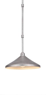 Vintage 1 Light Steel Medium Pendant by Toltec - 284-14-625-