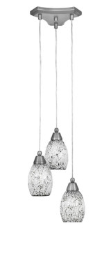 Europa 3 Light Fusion Glass Small Pendant by Toltec - 28-10-9-