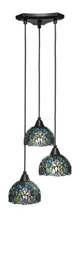Europa 3 Light Medium Pendant 13.5 Inch Wide by Toltec - 28-135-675-