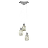 Europa 3 Light Small Pendant 10.25 Inch Wide by Toltec - 28-1025-85-