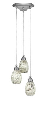 Europa 3 Light Small Pendant 10.25 Inch Wide by Toltec - 28-1025-85-