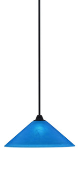 Paramount 1 Light Steel Stem Hung Large Pendant by Toltec - 3401-MB-415