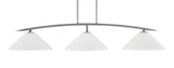 Kurve 3 Light Large Bar Island Pendant 55.75 Inch Length by Toltec - 3733-GP-2161