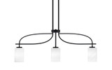 Cavella 3 Light Steel Island Pendant 35.75 Inch Length by Toltec - 3936-MB-3001