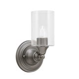 1 Light Cylinder Glass Wall Sconce 10.5 Inch Tall by Toltec - 40-300