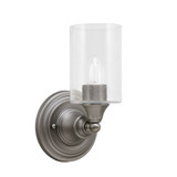 1 Light Cylinder Glass Wall Sconce 10.5 Inch Tall by Toltec - 40-300