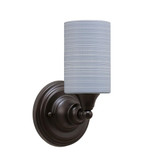 1 Light Cylinder Matrix Glass Wall Sconce 10.75 Inch Tall by Toltec - 40-406