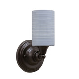 1 Light Cylinder Matrix Glass Wall Sconce 10.75 Inch Tall by Toltec - 40-406