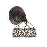 Any 1 Light Art Glass Wall Sconce 9 Inch Tall by Toltec - 40-7-9-