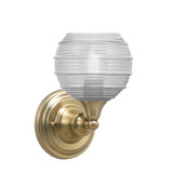 1 Light Ribbed Glass Wall Sconce 9.75 Inch Tall by Toltec - 40-5110