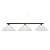 Atlas 3 Light Steel Large Island Pendant 52 Inch Length by Toltec - 4523-MB-711