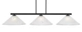 Atlas 3 Light Steel Large Island Pendant 52 Inch Length by Toltec - 4523-MB-711