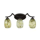 Zilo 3 Light Steel Vanity Light 21.75 Inch Length by Toltec - 553--105-2175