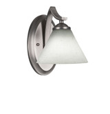 Zilo 1 Light Muslin Glass Wall Sconce 9.75 Inch Tall by Toltec - 551-7-975-925S