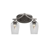 Zilo 2 Light Vanity Light 10.5 Inch Tall by Toltec - 552-1375-105