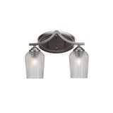 Zilo 2 Light Vanity Light 11.5 Inch Tall by Toltec - 552-1425-115