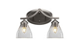 Zilo 2 Light Vanity Light 14.75 Inch Length by Toltec - 552-1475-1075