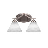 Zilo 2 Light Vanity Light 9 Inch Tall by Toltec - 552-1575-9