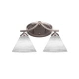 Zilo 2 Light Vanity Light 9 Inch Tall by Toltec - 552-1575-9