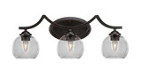 Zilo 3 Light Steel Vanity Light 23 Inch Length by Toltec - 553-23-925
