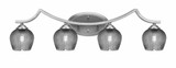 Zilo 4 Light Bath Bar 9 Inch Tall and 31.75 Inch Length by Toltec - 554-46-0