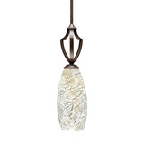 Zilo 1 Light Mini Pendant 19.25 Inch Tall by Toltec - 561-55-1925-
